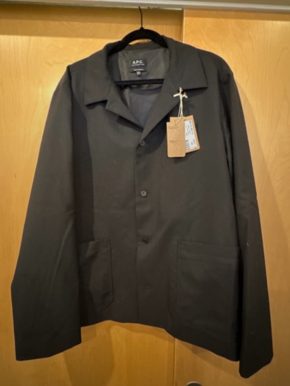 A.P.C. Men’s Veste Georges XXL Black Jacket
